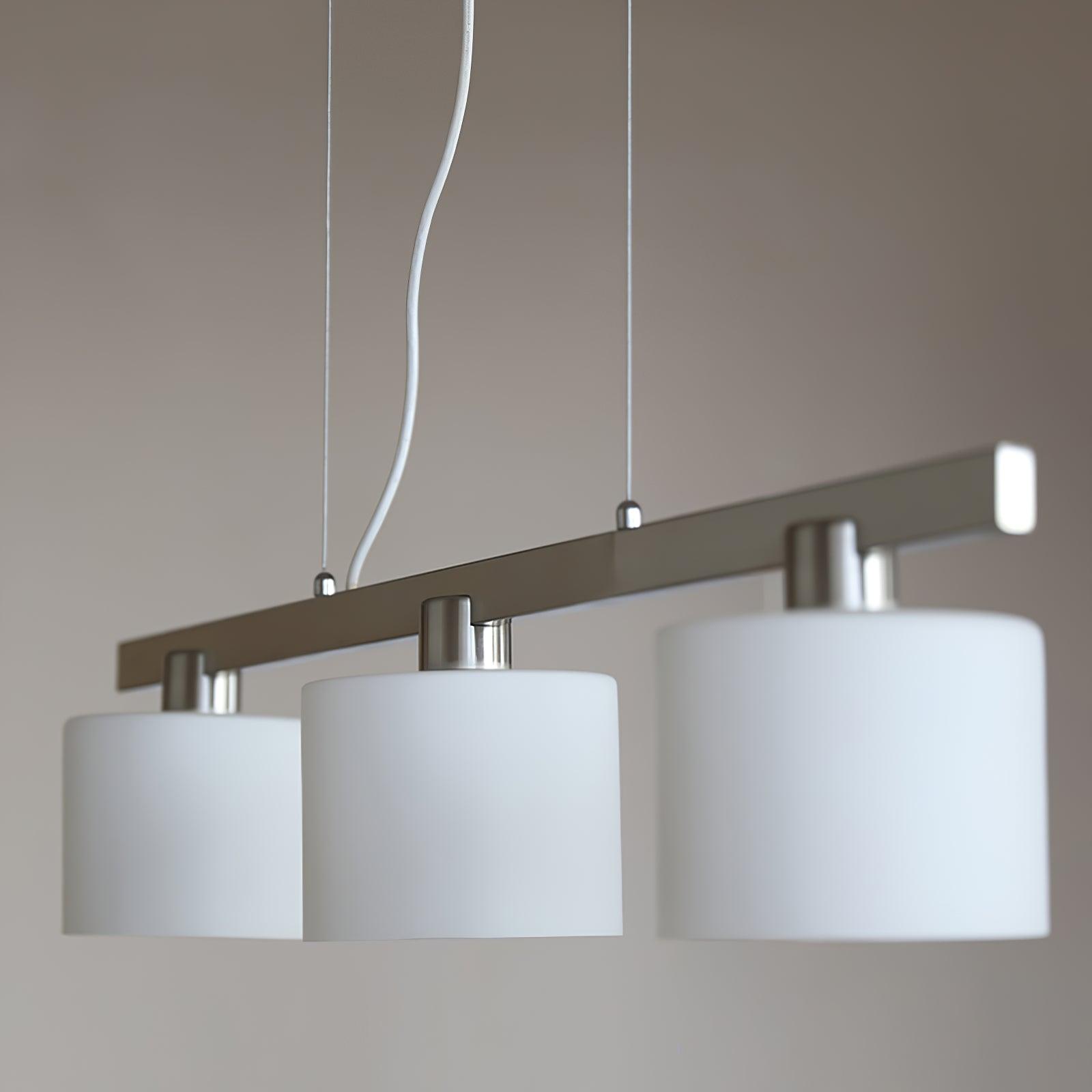 Arisha White Cluster Pendant Light, 3 Heads, Metal/Glass