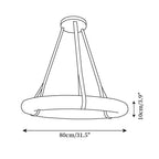 Étoile Pendant Light Alabaster Ring Leather Straps Scandinavian