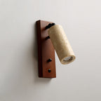Neptune Wall Lamp Spotlight Yellow Travertine Wood