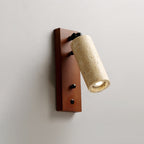 Neptune Wall Lamp Spotlight Yellow Travertine Wood