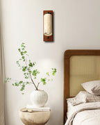 Neptune Wall Lamp Spotlight Yellow Travertine Wood