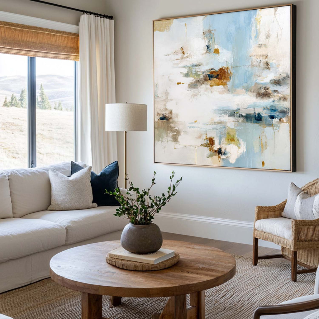 Soft Abstract Expressionist Painting Neutral