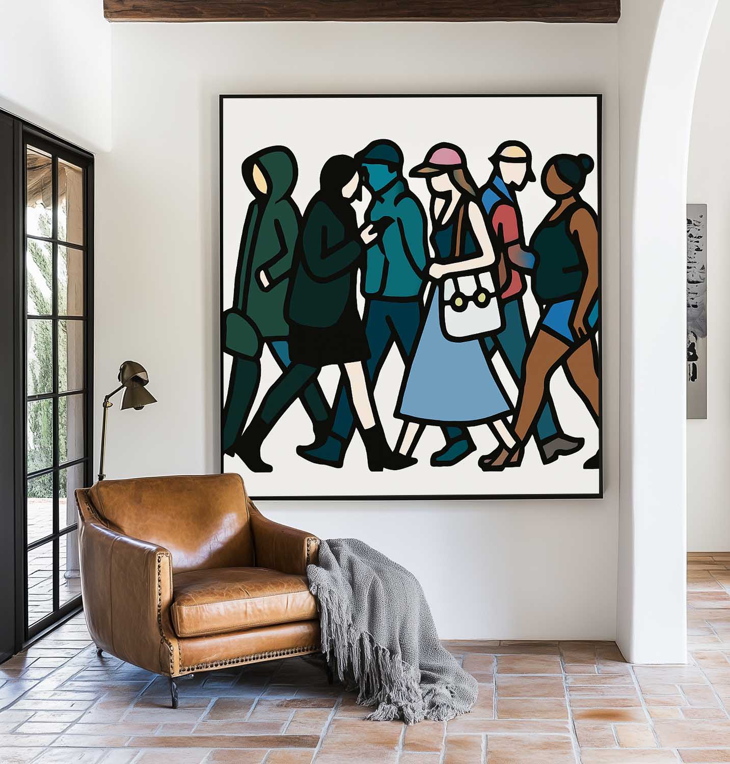 Modern Pop Art Crowd Painting Urban Street