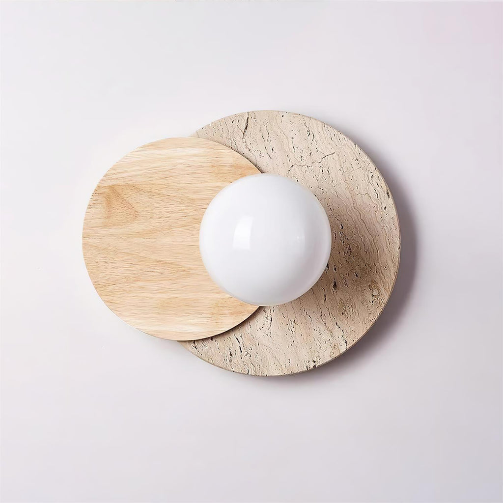 Ritta Wall Lamp Overlapping Travertine