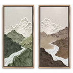 Rivers Panoramic Oil Wall Art 2 Piece Set