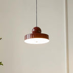 Pendant Lamp Metal Body Red Sphere Shade Modern Retro Accent