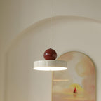 Pendant Lamp Metal Body Red Sphere Shade Modern Retro Accent