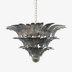 Aurora Chandelier Murano Glass Palm Leaf Tiered