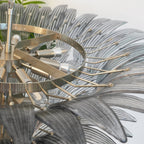 Aurora Chandelier Murano Glass Palm Leaf Tiered