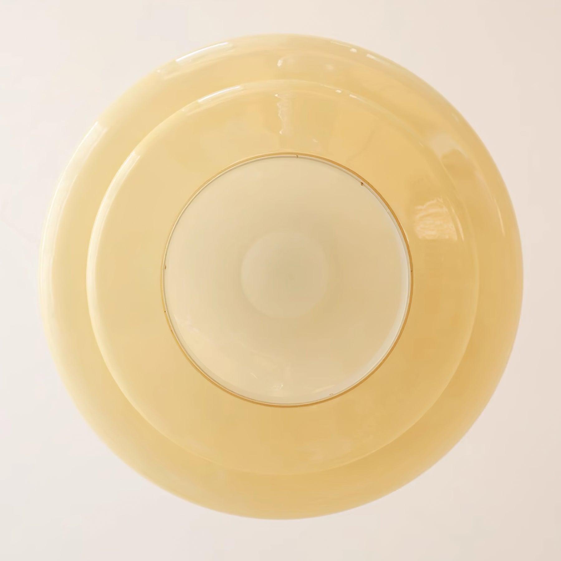 Pendant Lamp Layered Glass Dome Retro Silhouette Warm Ambient Glow