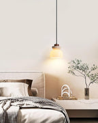 Ritta  Travertine Dome  Glass Pendant Light