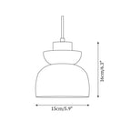 Ritta  Travertine Dome  Glass Pendant Light