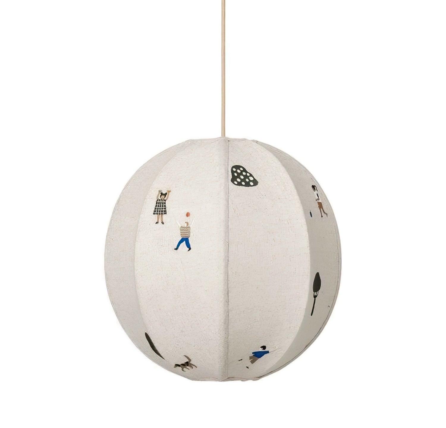 Elva Pendant Light Paper Ball Drawing