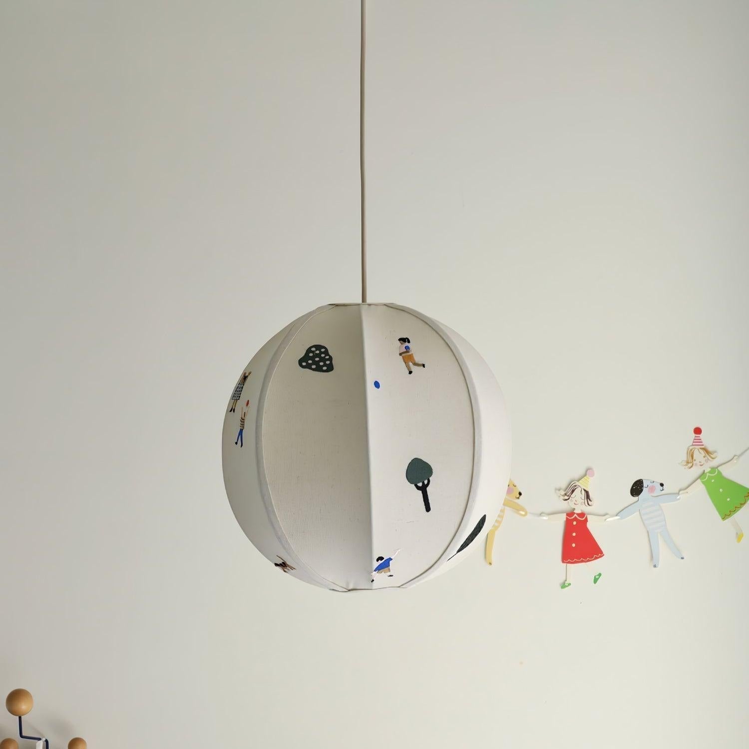 Elva Pendant Light Paper Ball Drawing
