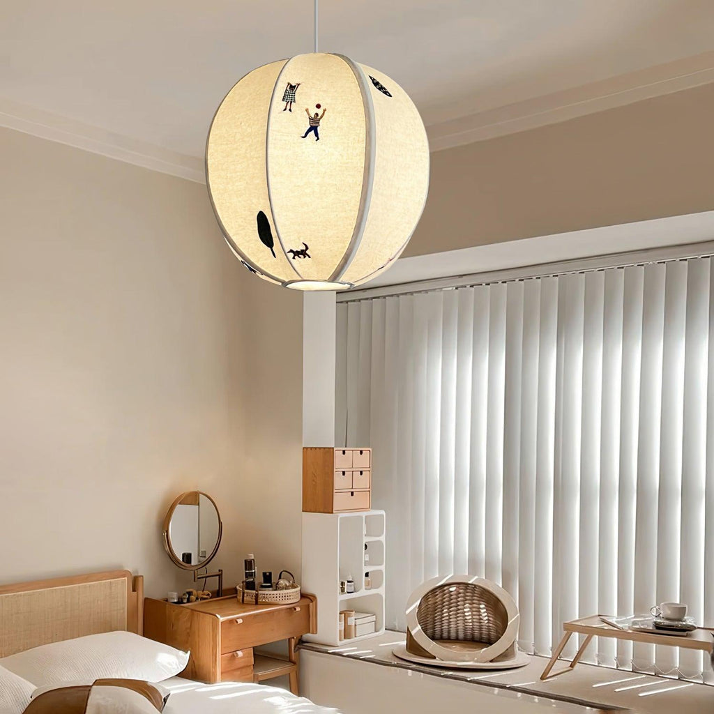 Elva Pendant Light Paper Ball Drawing