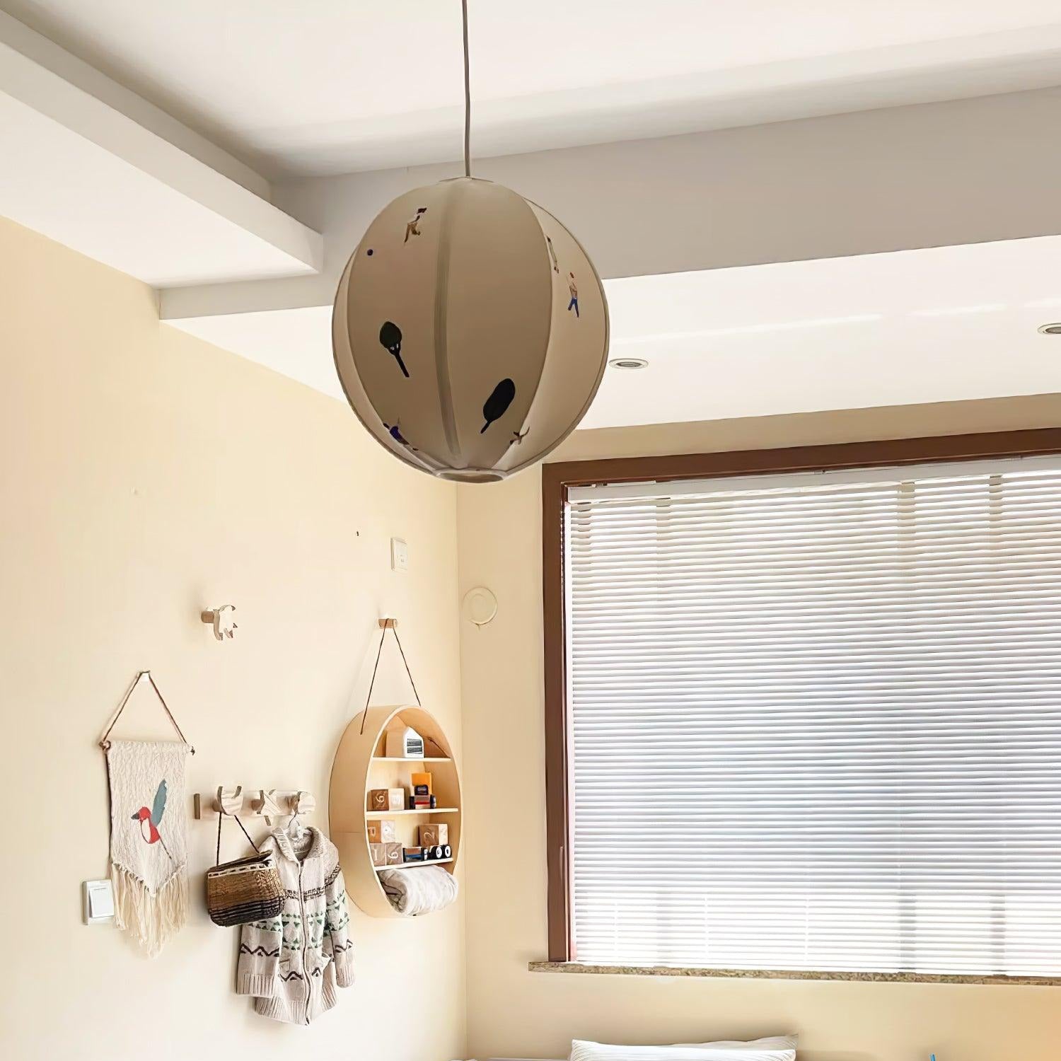 Elva Pendant Light Paper Ball Drawing