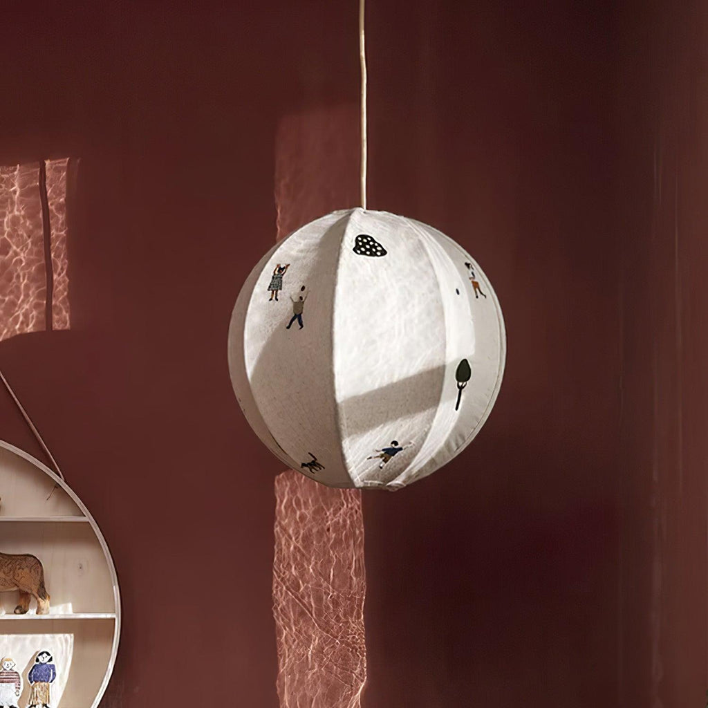 Elva Pendant Light Paper Ball Drawing