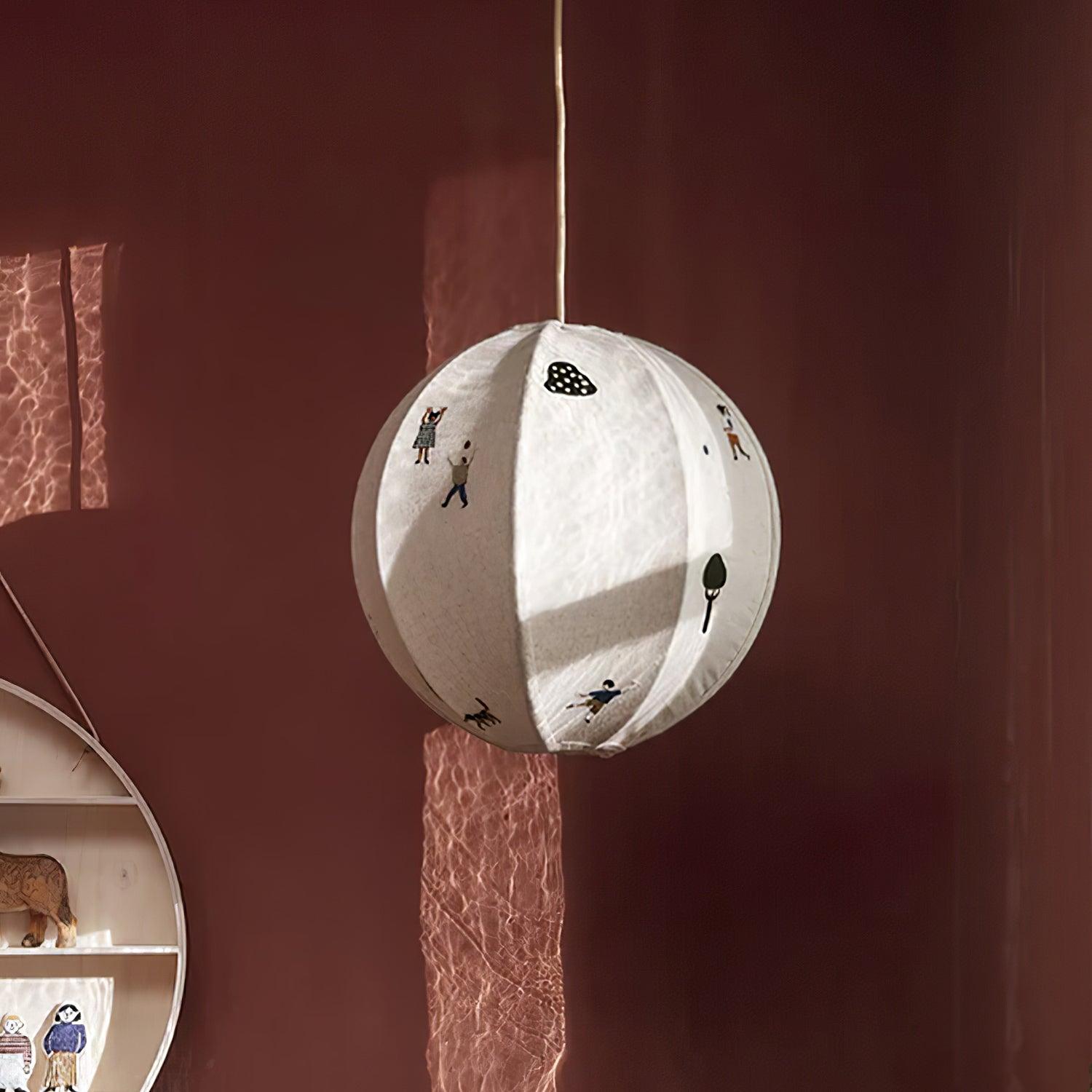 Elva Pendant Light Paper Ball Drawing