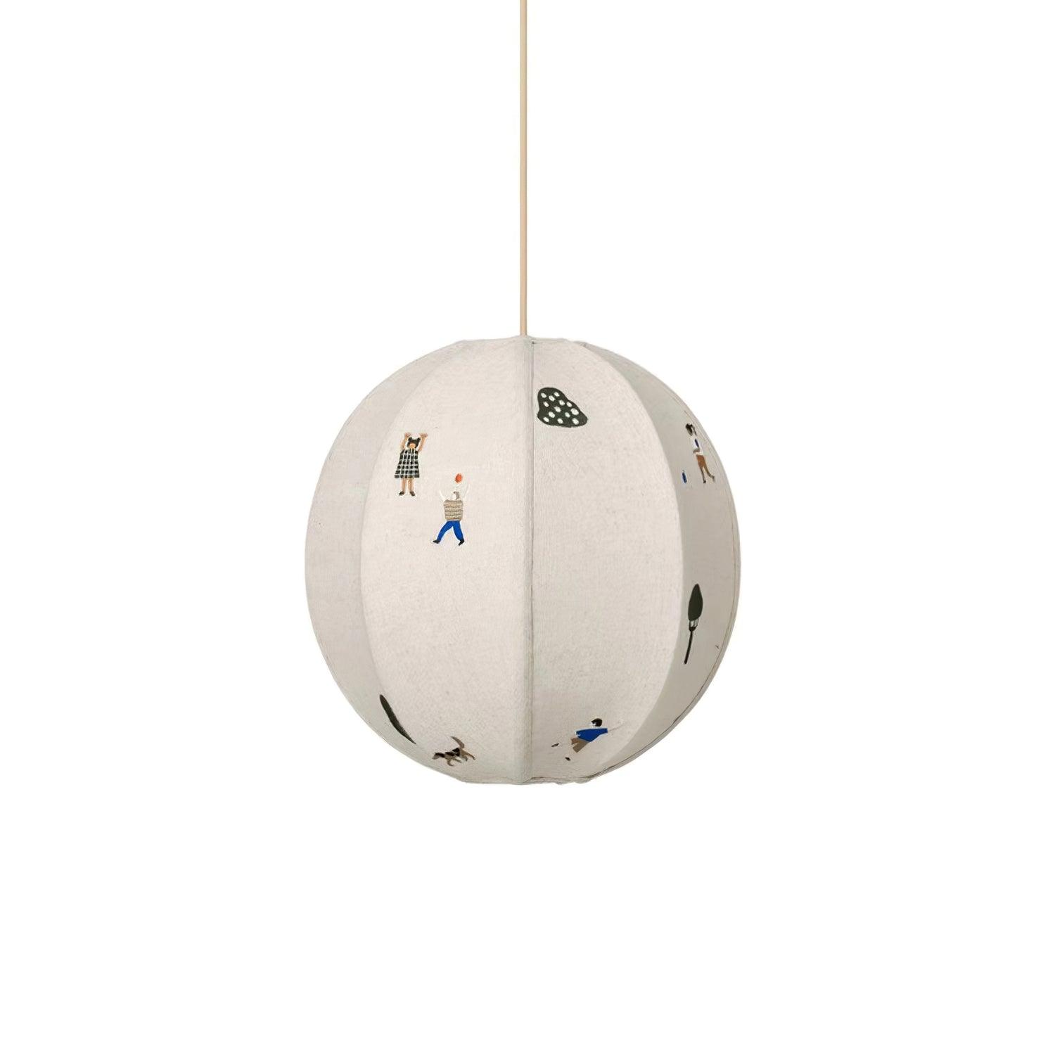 Elva Pendant Light Paper Ball Drawing