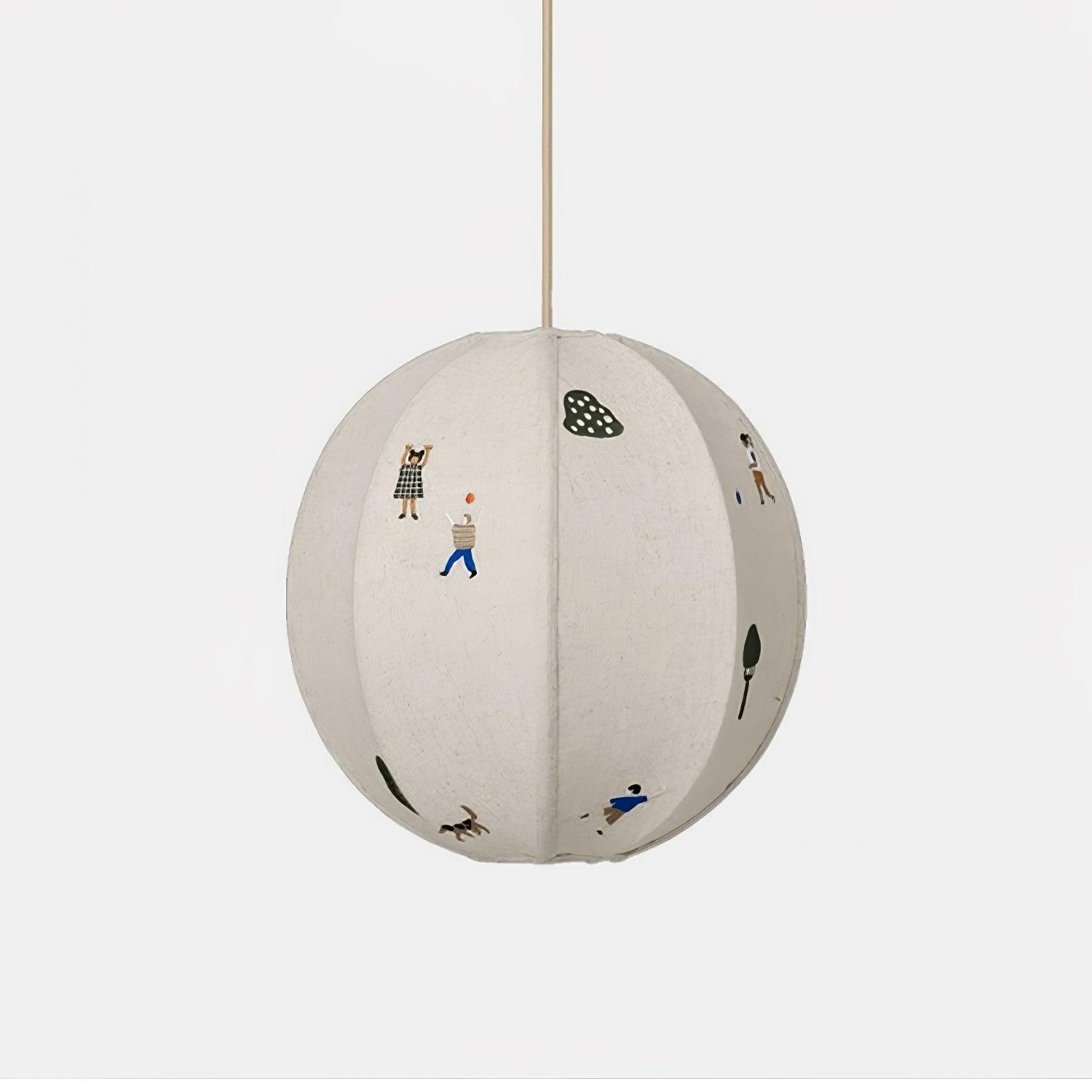 Elva Pendant Light Paper Ball Drawing