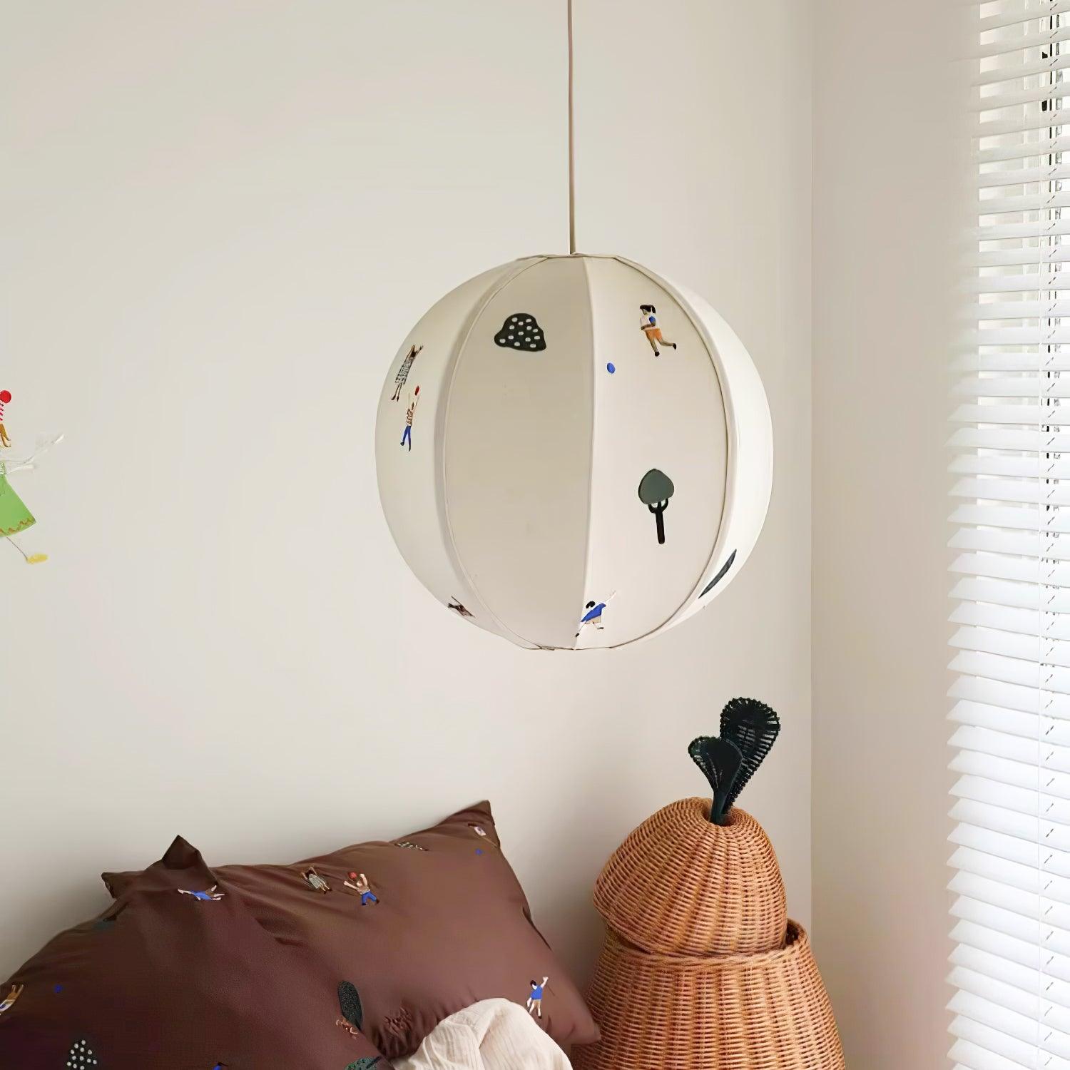 Elva Pendant Light Paper Ball Drawing
