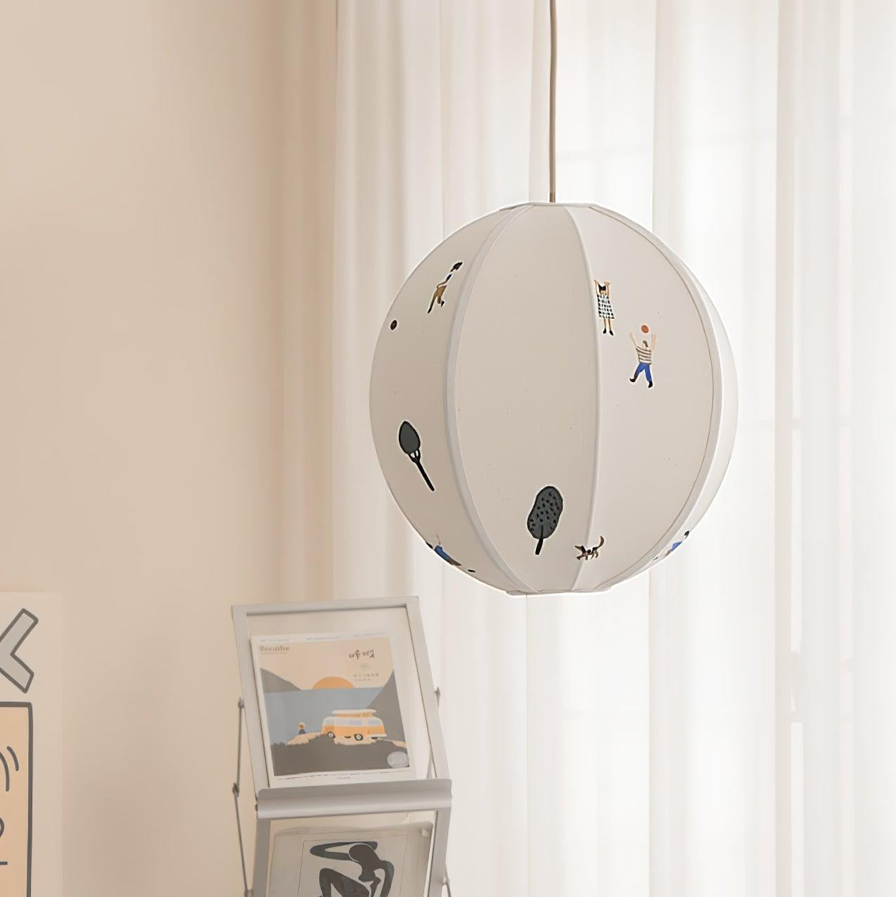 Elva Pendant Light Paper Ball Drawing