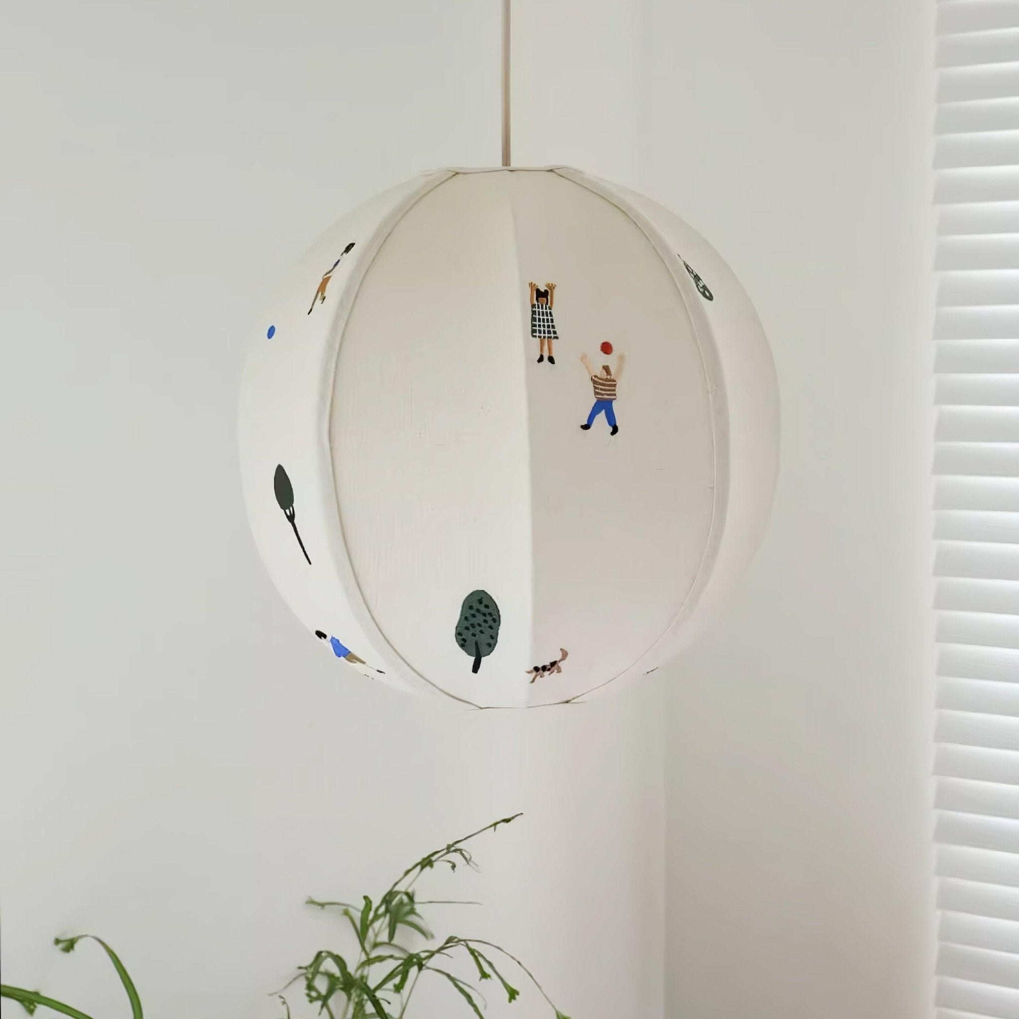 Elva Pendant Light Paper Ball Drawing