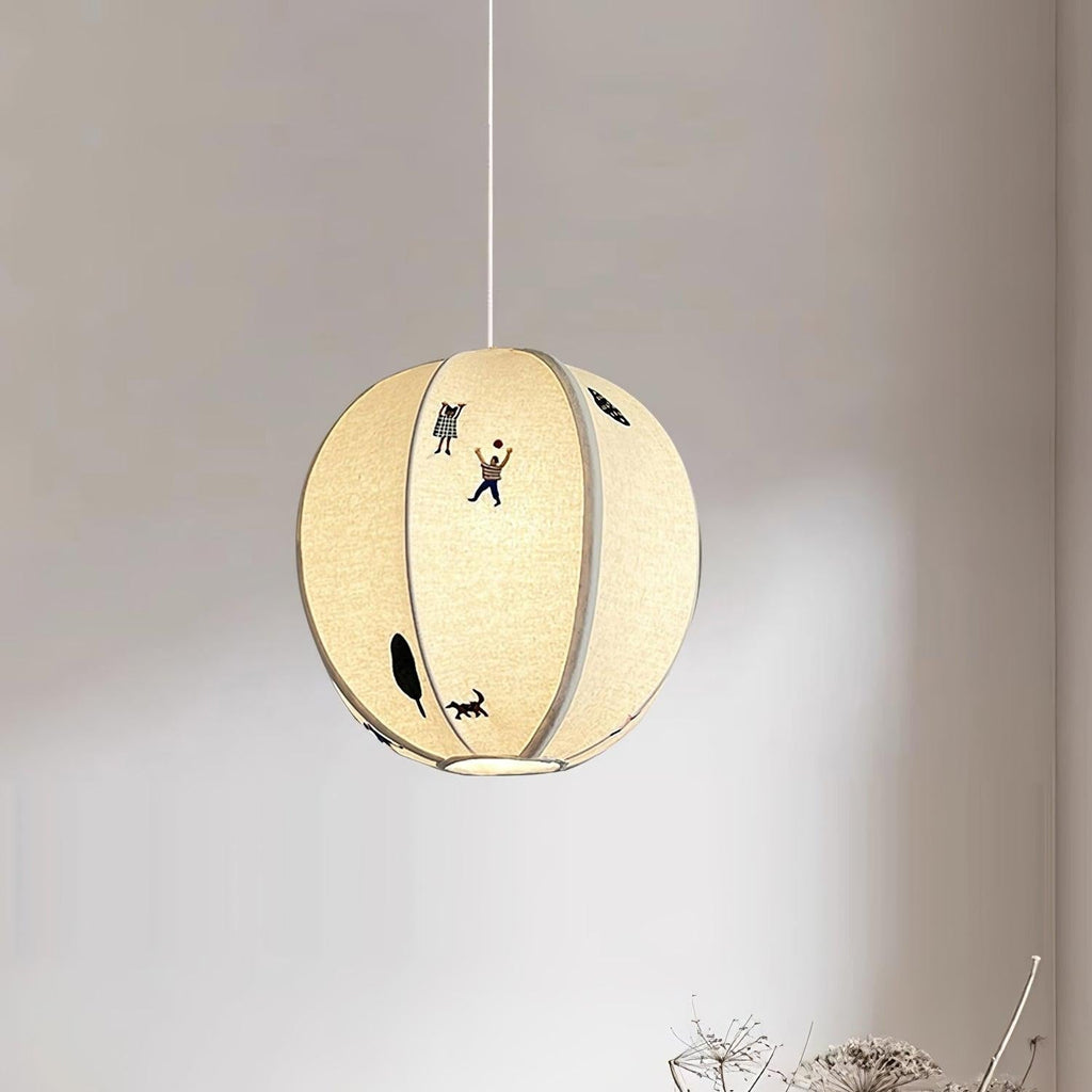 Elva Pendant Light Paper Ball Drawing