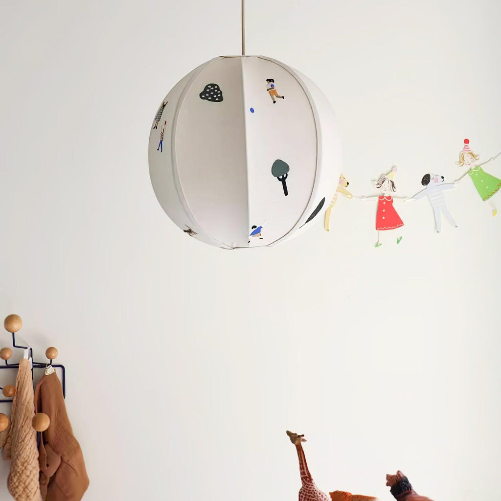 Elva Pendant Light Paper Ball Drawing