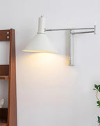Wall Lamp Modern Adjustable Metal Arm Red Shade Reading Light