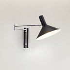 Wall Lamp Modern Adjustable Metal Arm Red Shade Reading Light