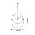 Pedra Chandelier  Alabaster Minimalist Arc Geometry