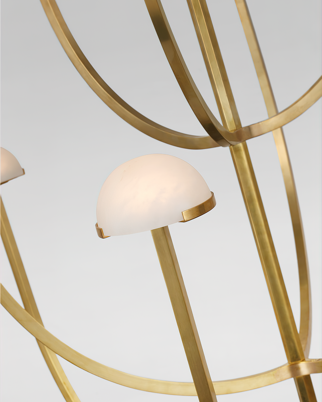 Pedra Chandelier  Alabaster Minimalist Arc Geometry