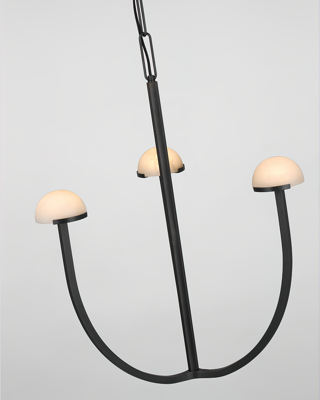 Pedra Chandelier  Alabaster Minimalist Arc Geometry