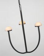 Pedra Chandelier  Alabaster Minimalist Arc Geometry