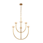 Pedra Chandelier  Alabaster Minimalist Arc Geometry
