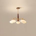 Cavien Brass and Walnut Chandelier