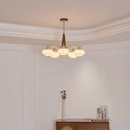 Cavien Brass and Walnut Chandelier
