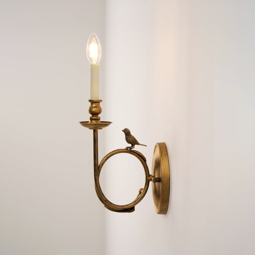 Amelo Vintage Bird Indoor Wall Sconce