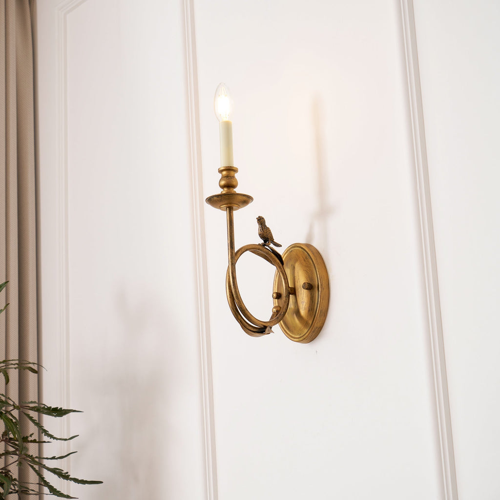 Amelo Vintage Bird Indoor Wall Sconce