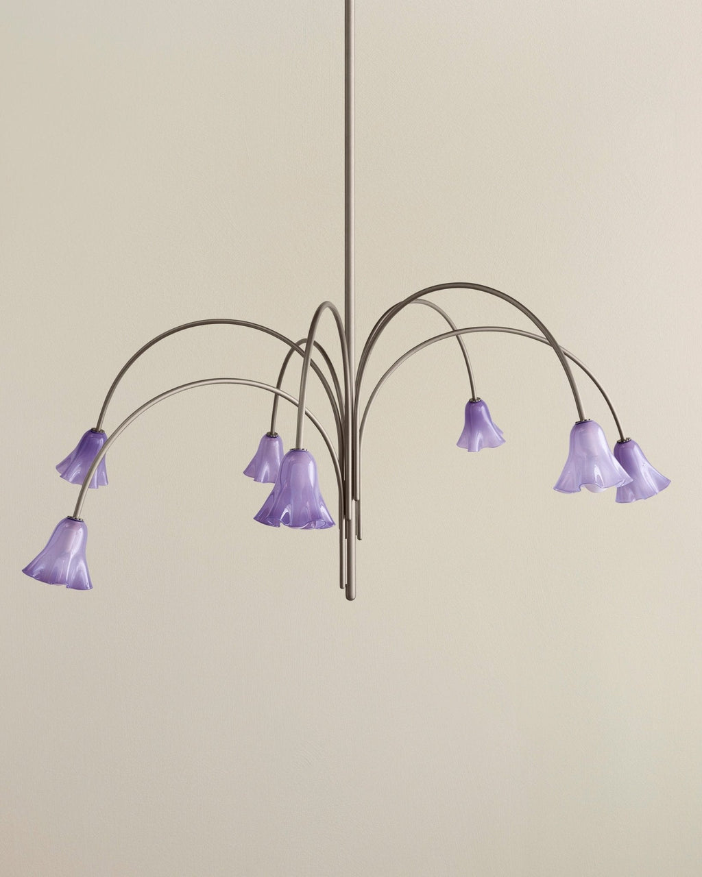 Aurora Chandelier Blossom Petal Glass Arms