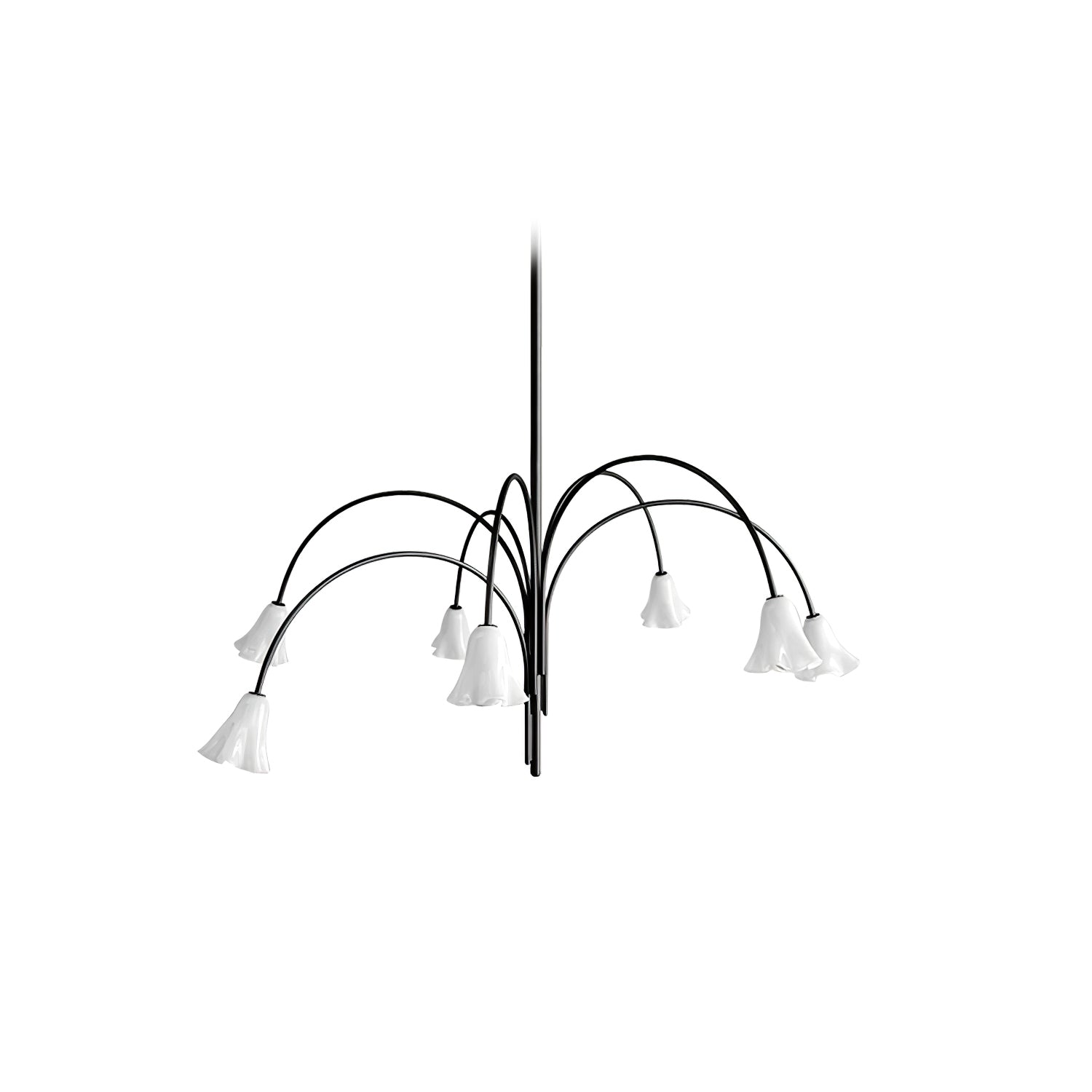 Aurora Chandelier Blossom Petal Glass Arms