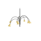 Aurora Chandelier Blossom Petal Glass Arms