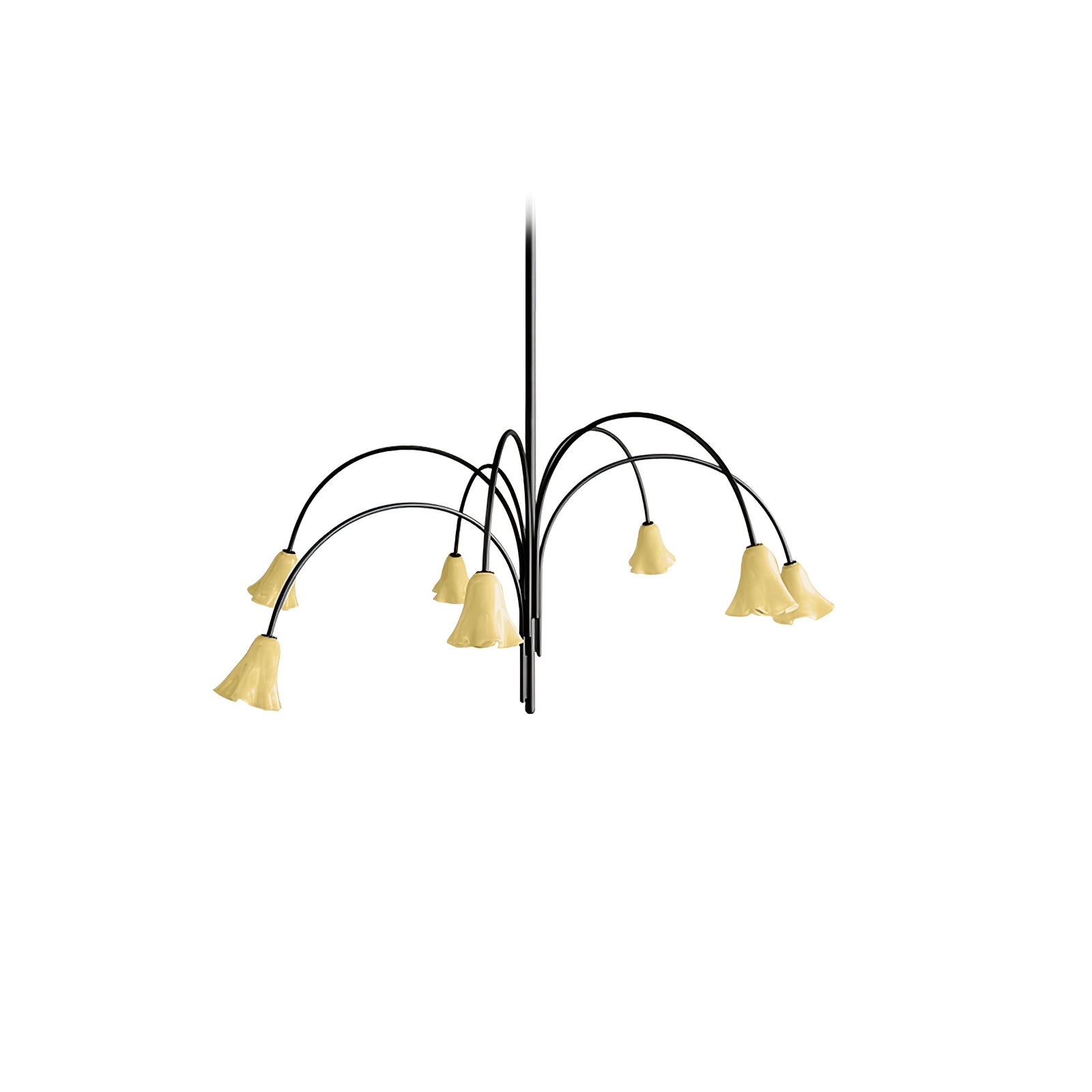 Aurora Chandelier Blossom Petal Glass Arms