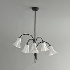 Aurora Chandelier Blossom Petal Glass Arms