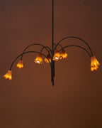 Aurora Chandelier Blossom Petal Glass Arms