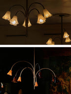 Aurora Chandelier Blossom Petal Glass Arms