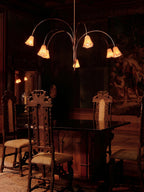Aurora Chandelier Blossom Petal Glass Arms