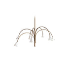 Aurora Chandelier Blossom Petal Glass Arms