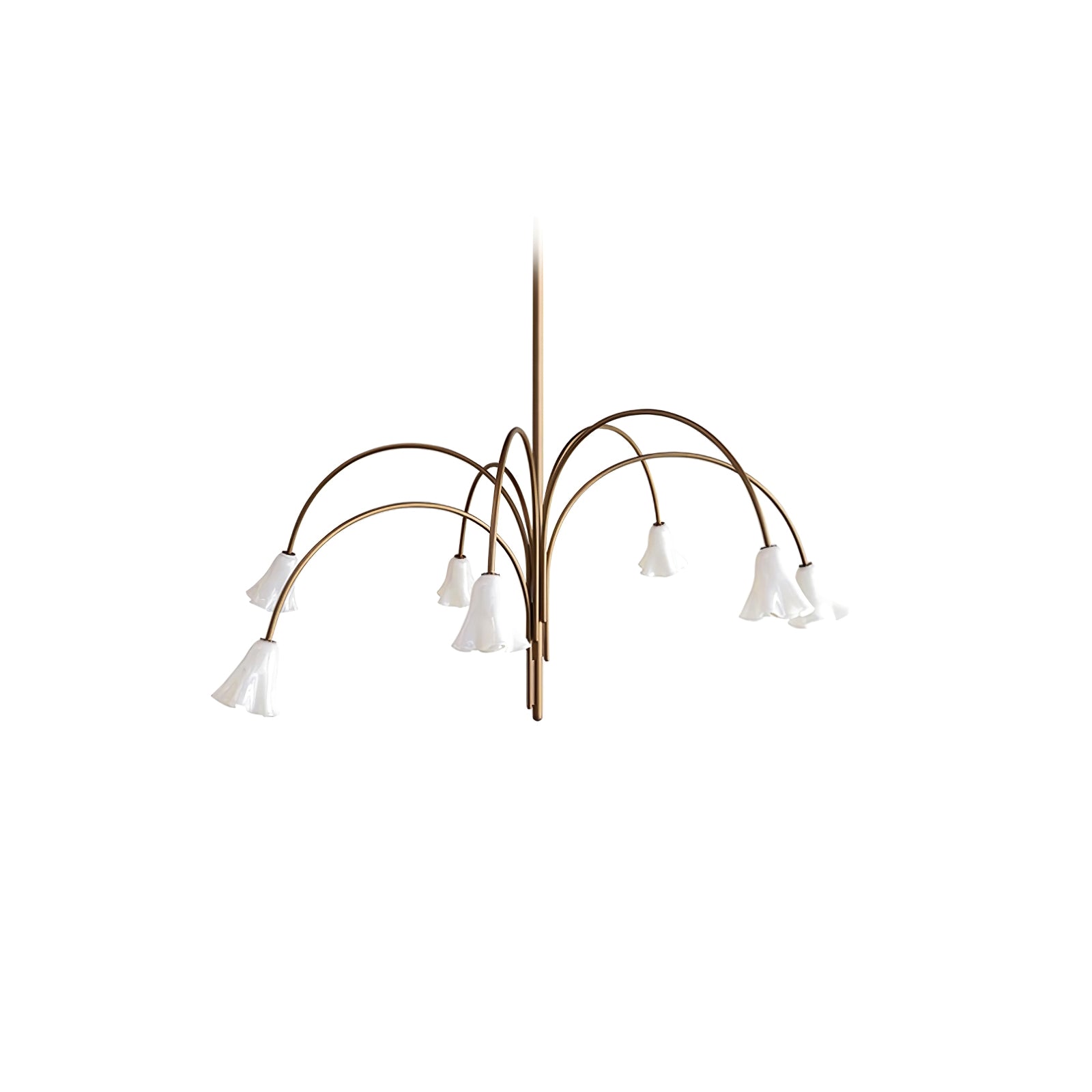 Aurora Chandelier Blossom Petal Glass Arms